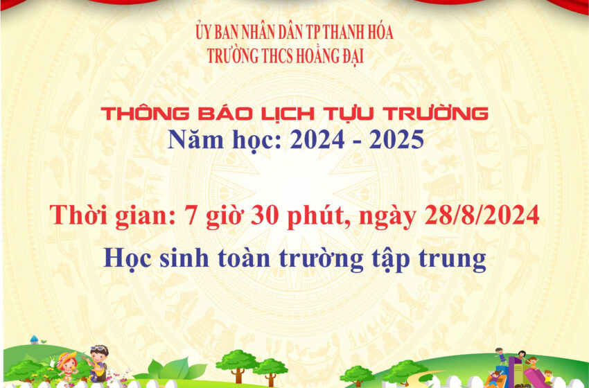  Kế hoạch thời giam năm học 2024 – 2025